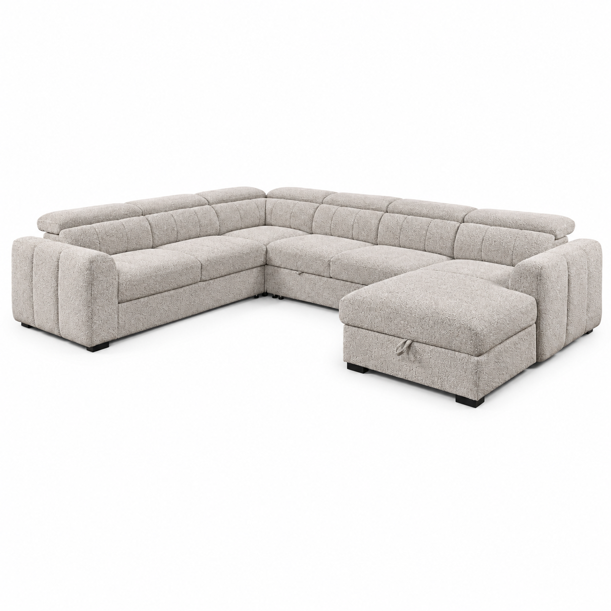 Caelan Modular Sectional Sleeper with Chaise – Warm Beige