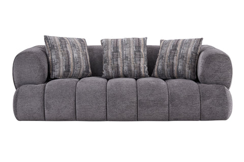Adonis Sofa w/3 Pillows - Bev Light Grey