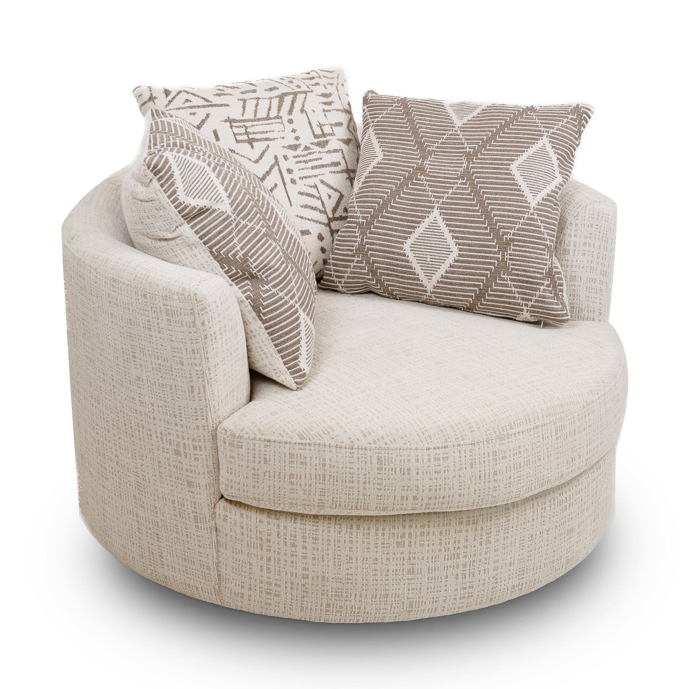 Calista Accent Swivel Chair - Pearl
