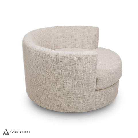 Calista Accent Swivel Chair - Pearl