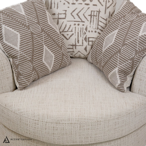 Calista Accent Swivel Chair - Pearl