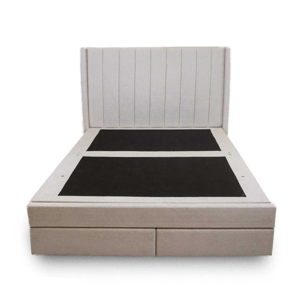 Candice Storage Double Bed With Drawers - Pearl