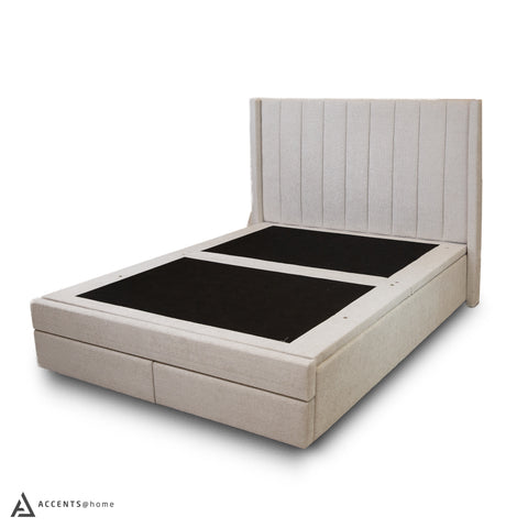 Candice Queen Storage Bed With Drawers - Pearl