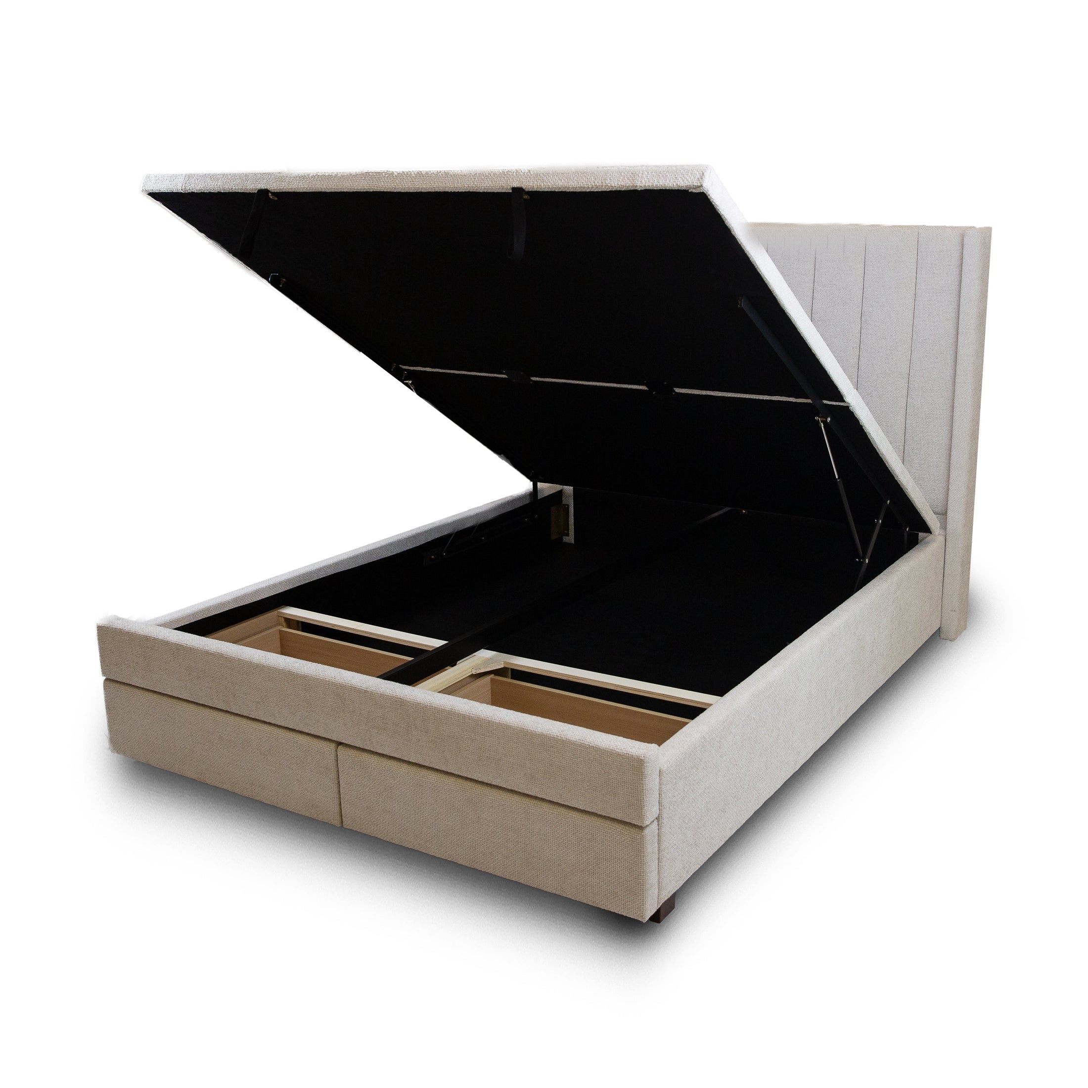 Candice Storage Bed With Drawers - Pearl