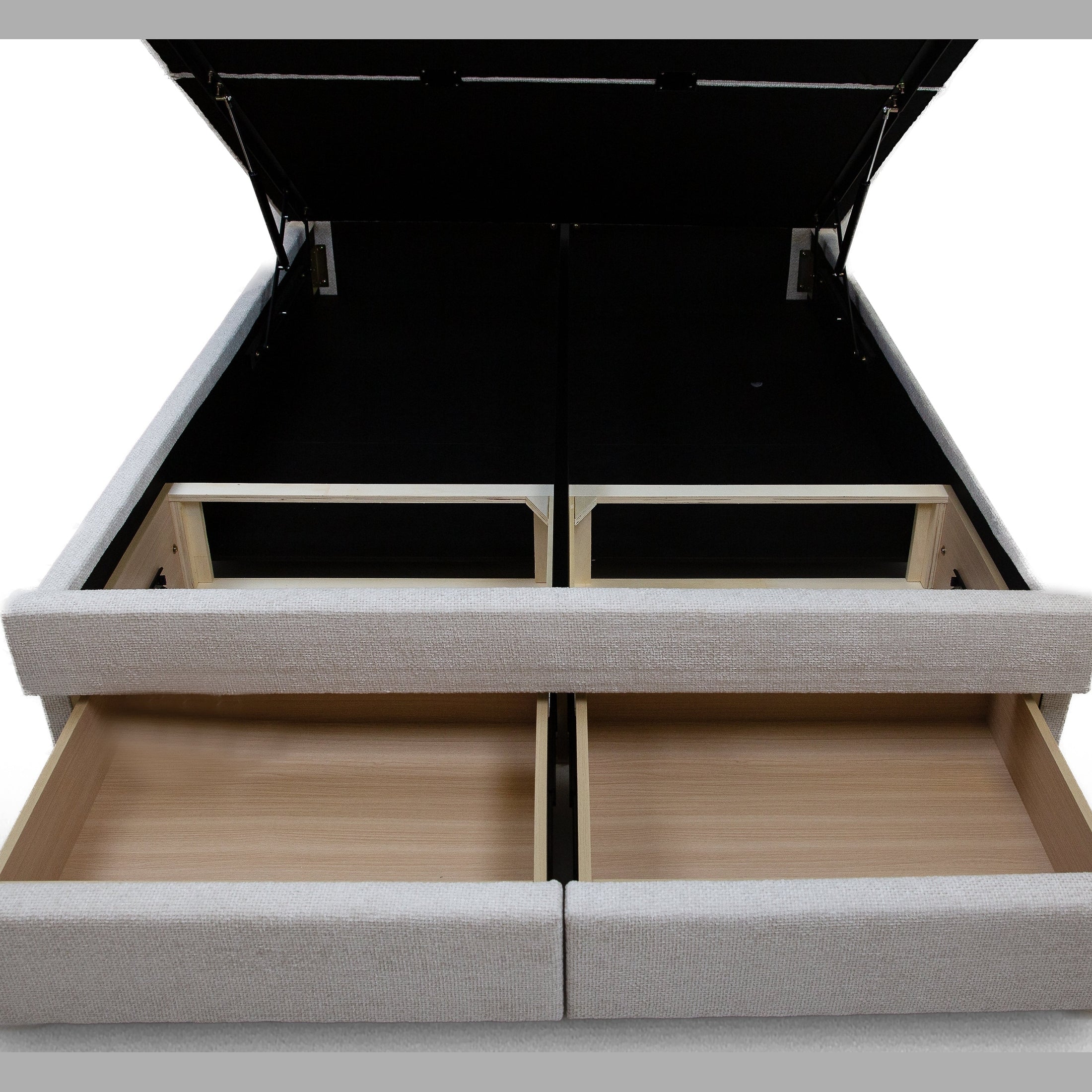 Candice Storage Bed With Drawers - Pearl