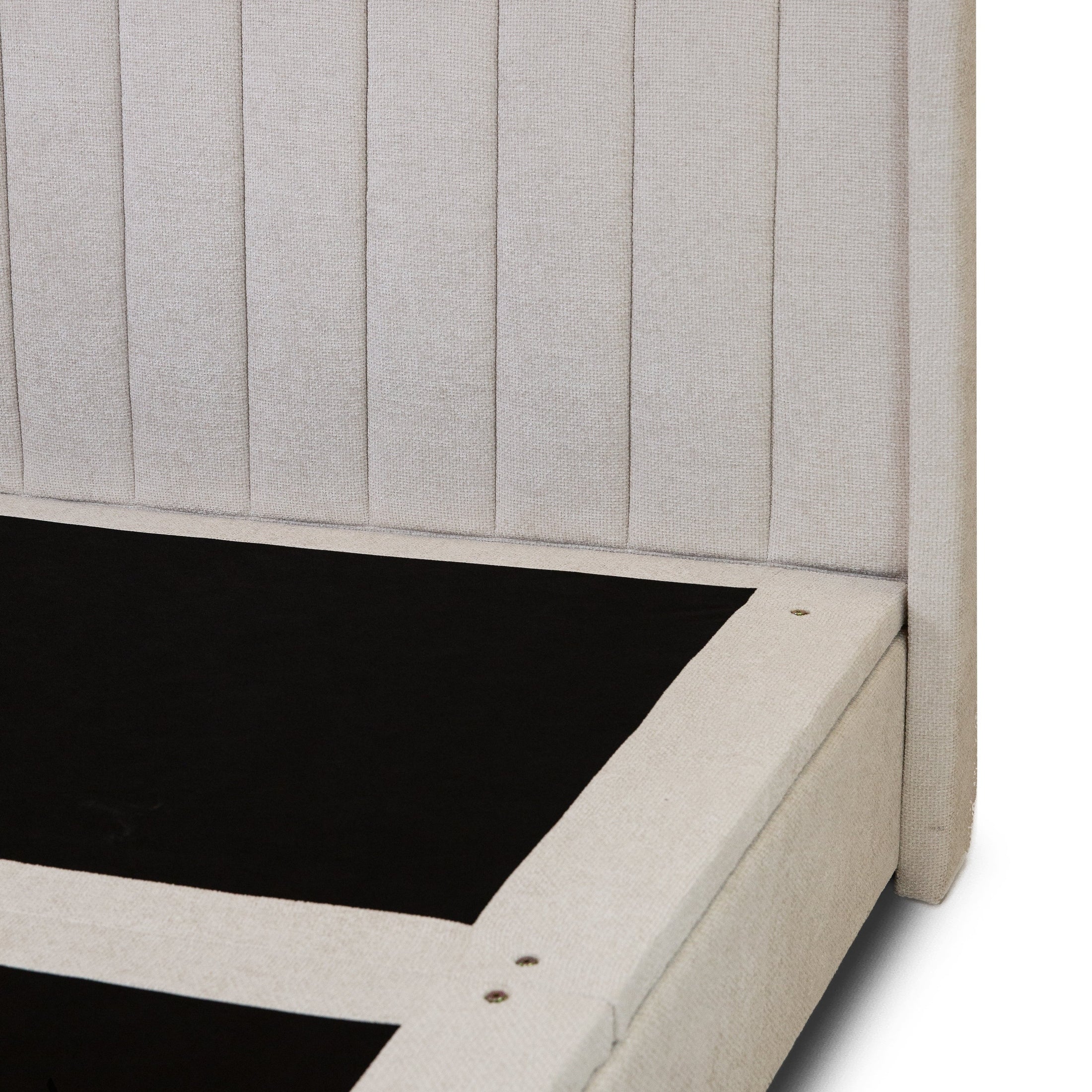 Candice Storage Double Bed With Drawers - Pearl