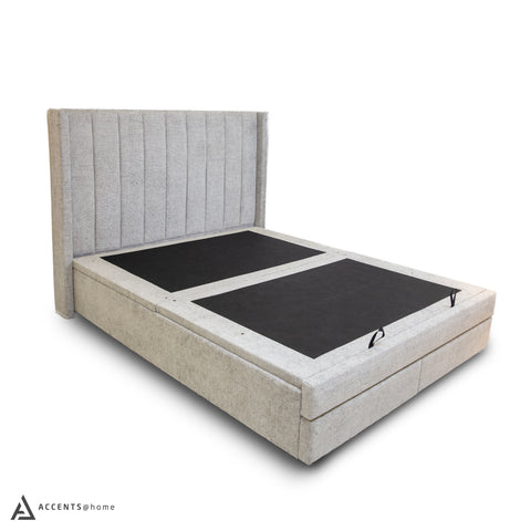 Candice Queen Storage Bed With Drawers - Slate