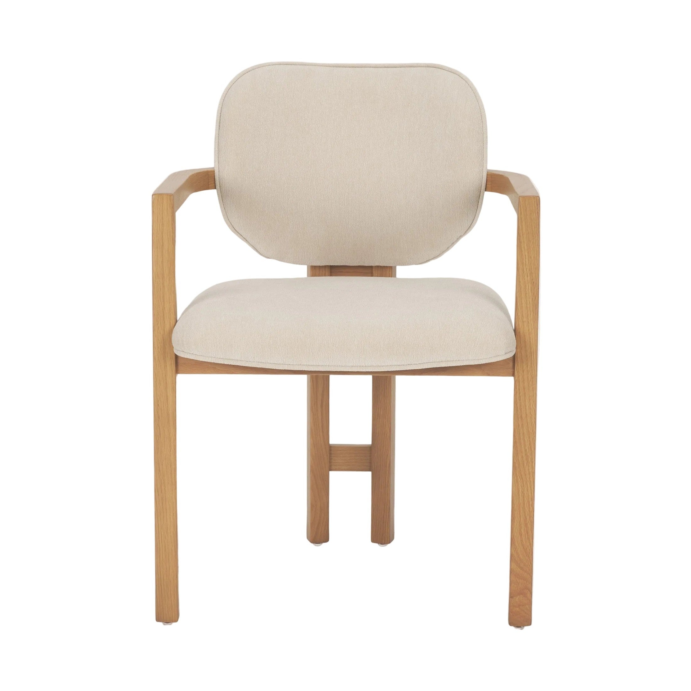 Carlisle Curved Cream Dining Chair