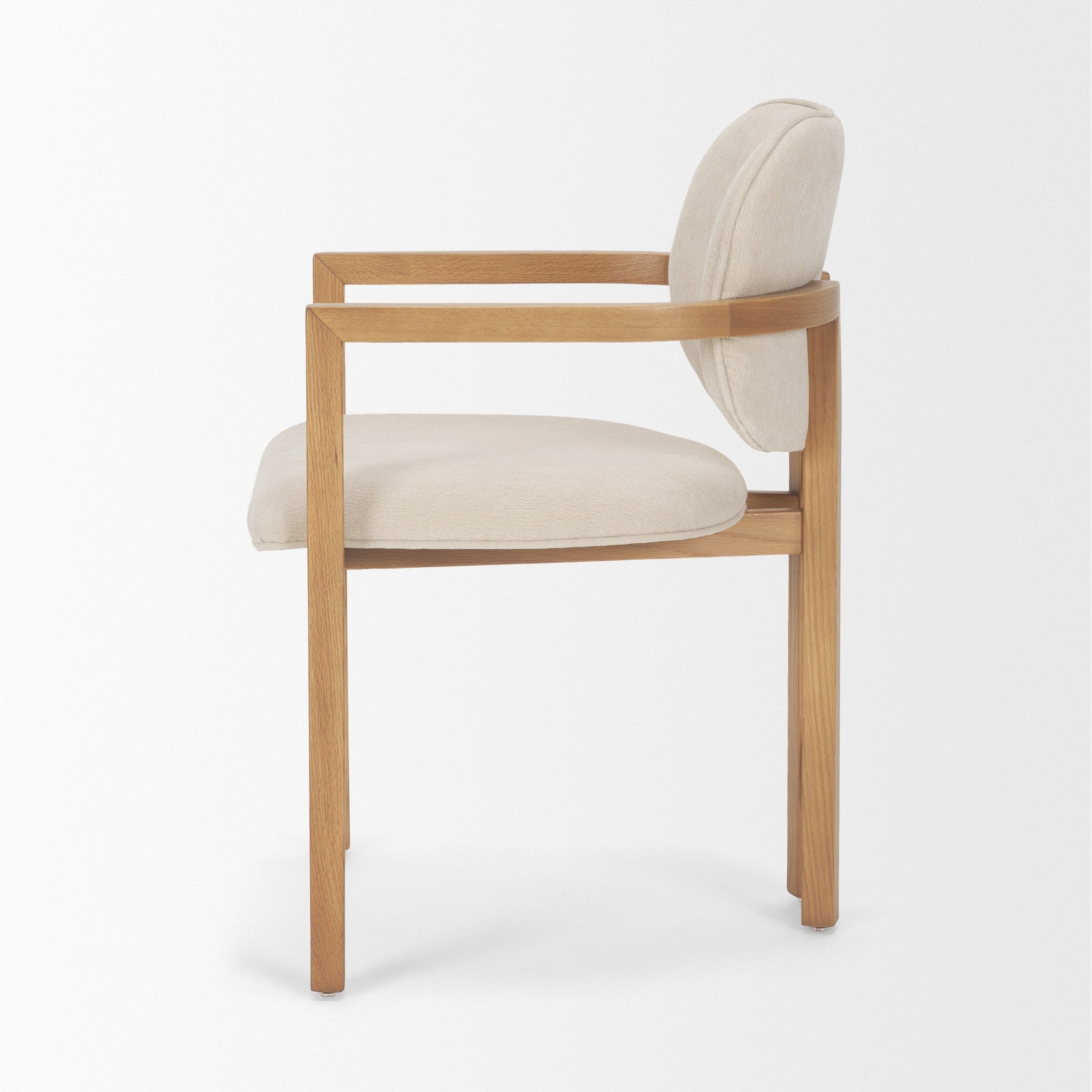 Carlisle Curved Cream Dining Chair