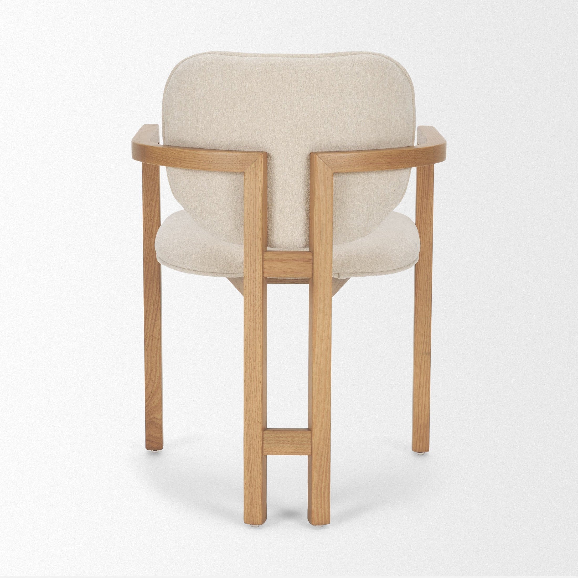Carlisle Curved Cream Dining Chair