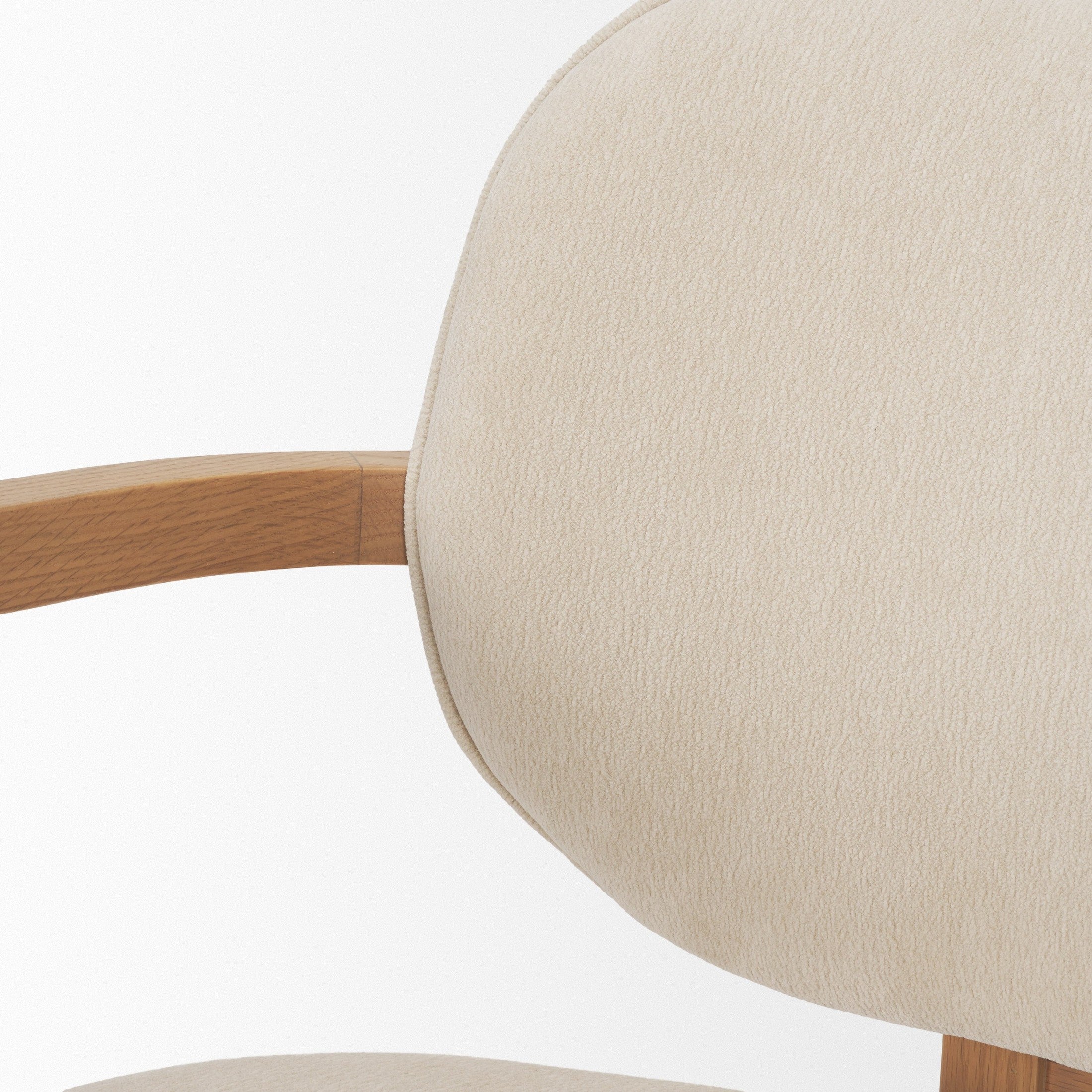 Carlisle Curved Cream Dining Chair