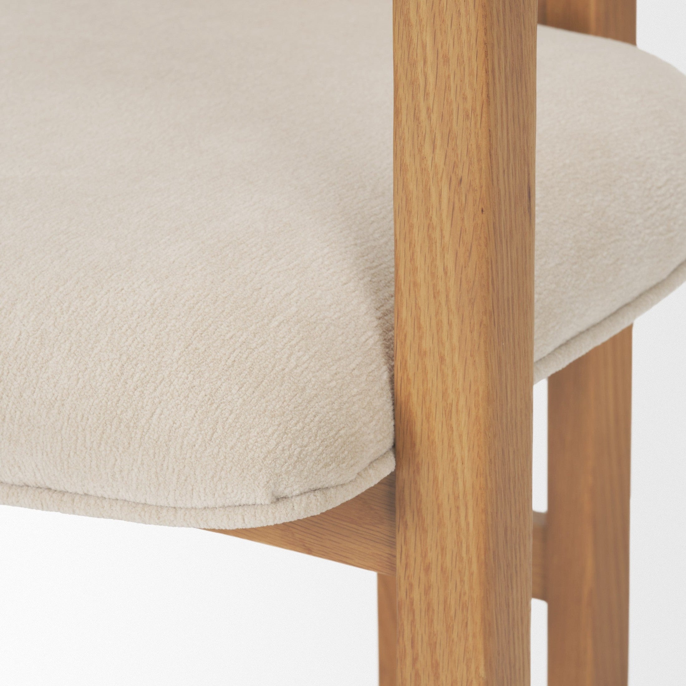 Carlisle Curved Cream Dining Chair