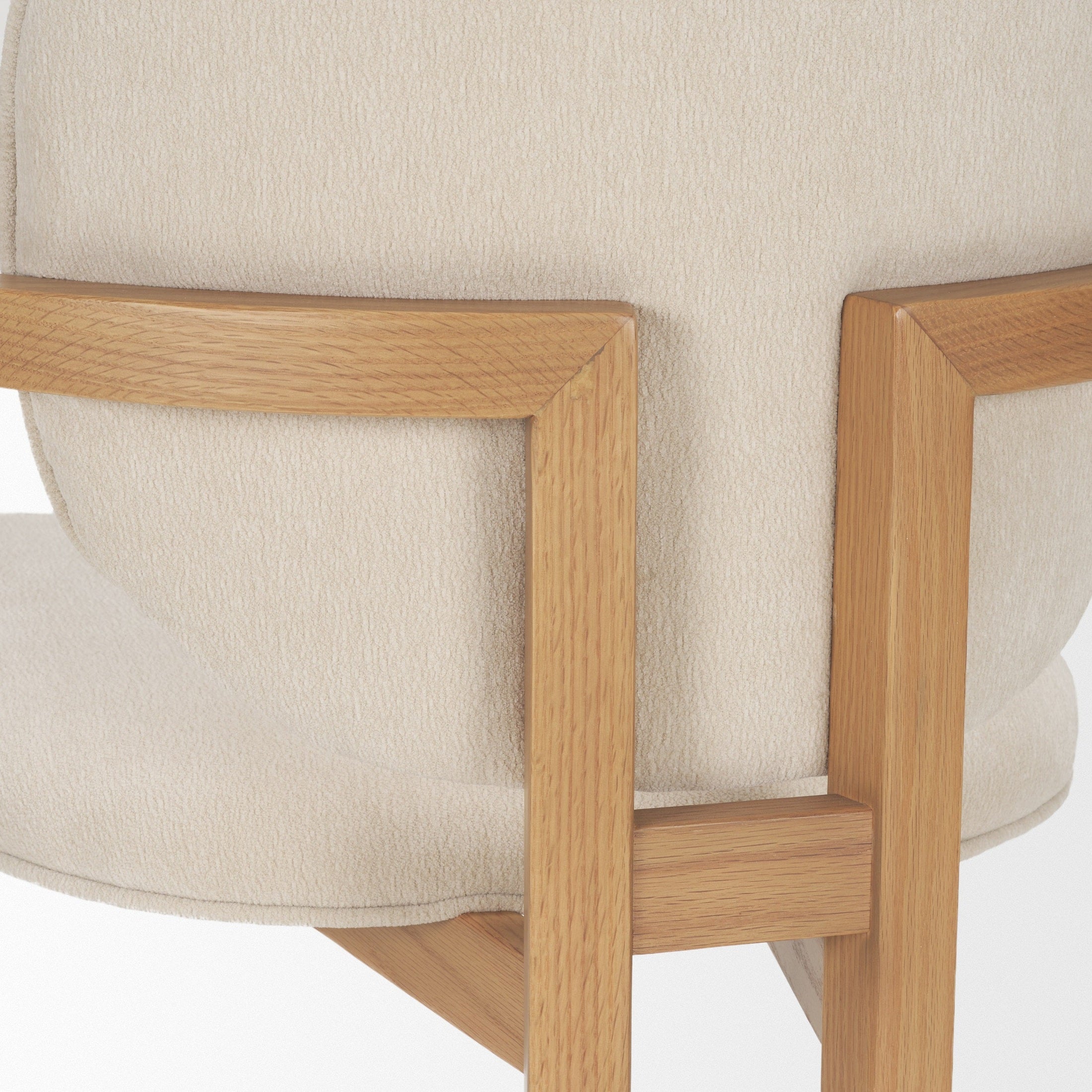 Carlisle Curved Cream Dining Chair