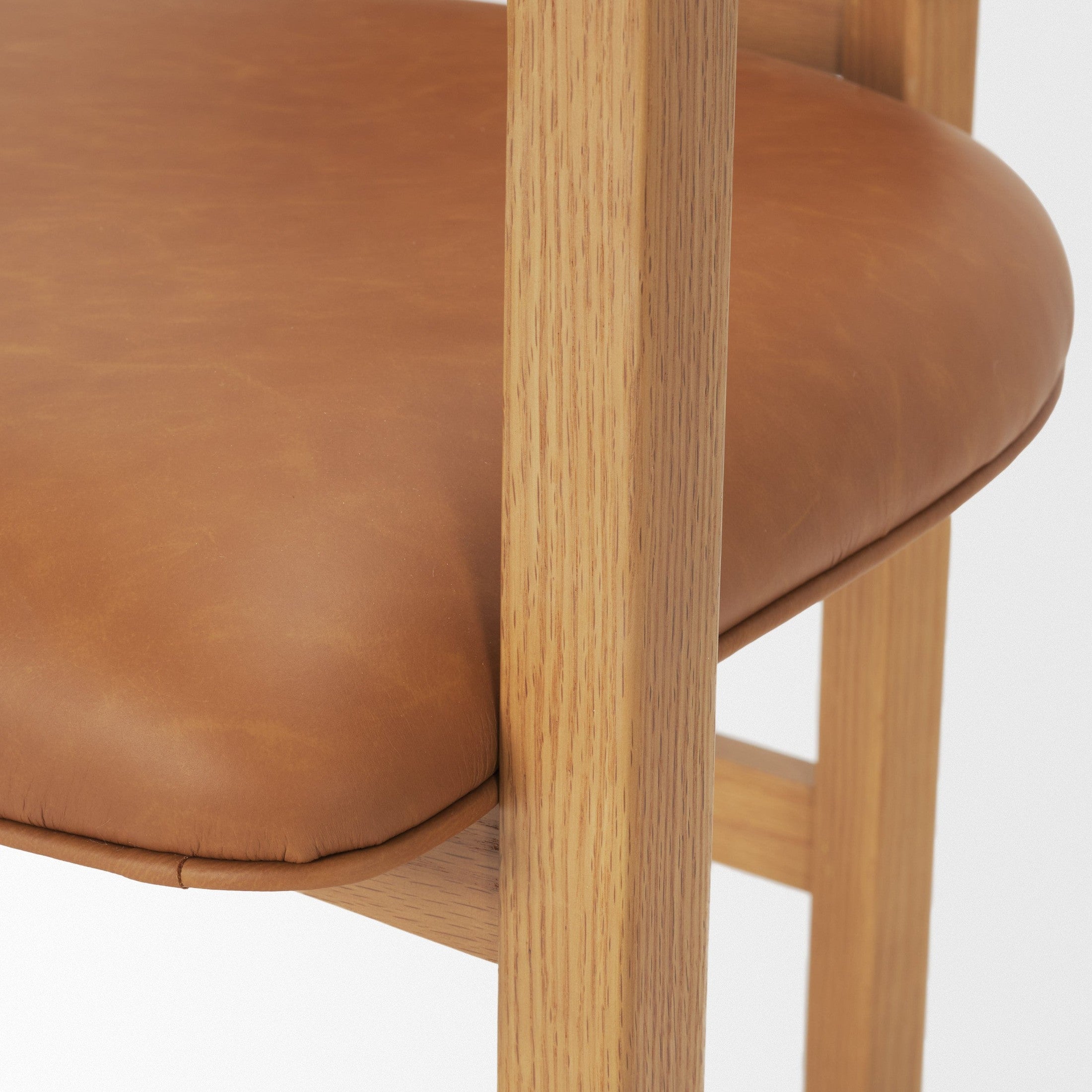 Carlisle Curved Leather Dining chair