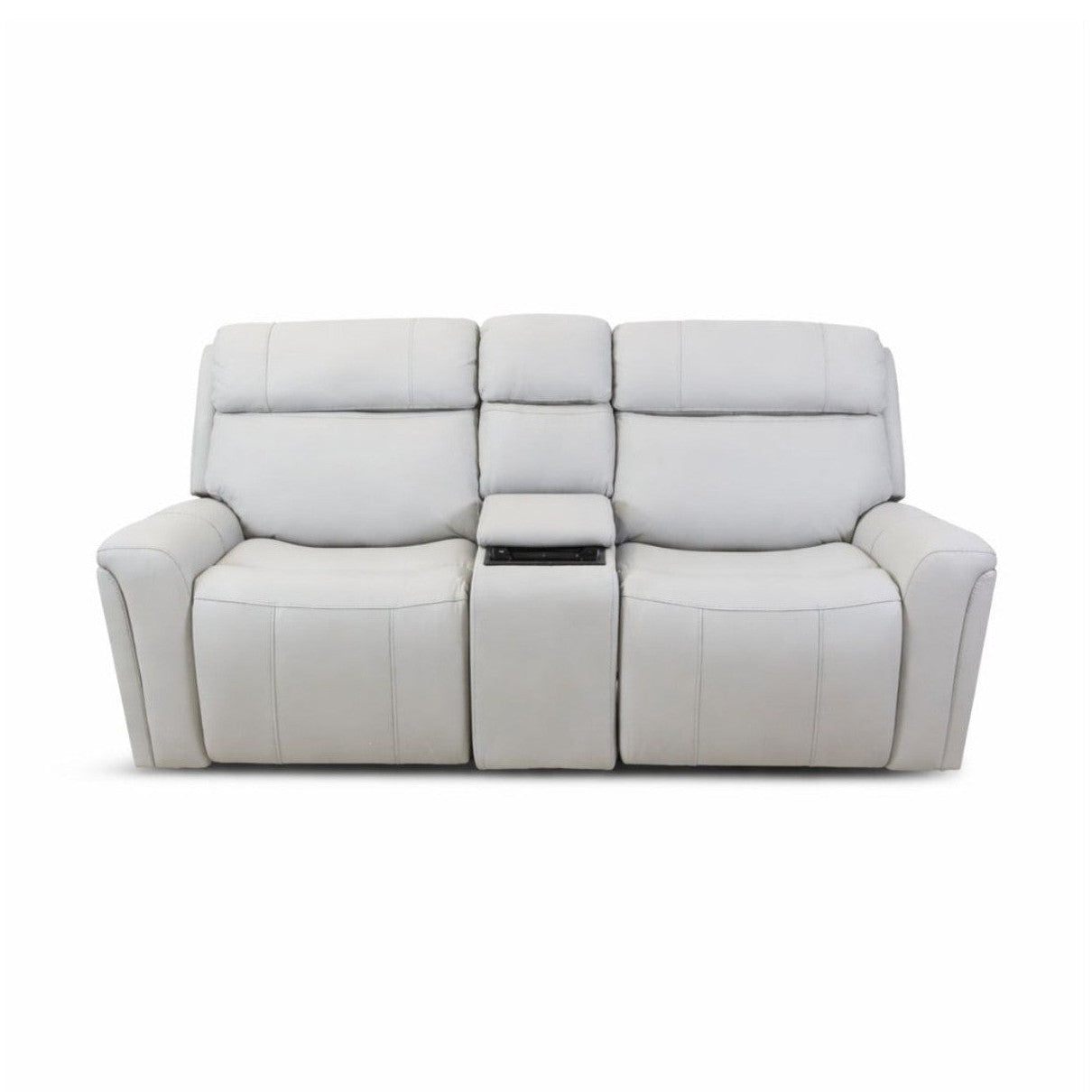 Cavallo Genuine Leather Power Recliner Loveseat with Console