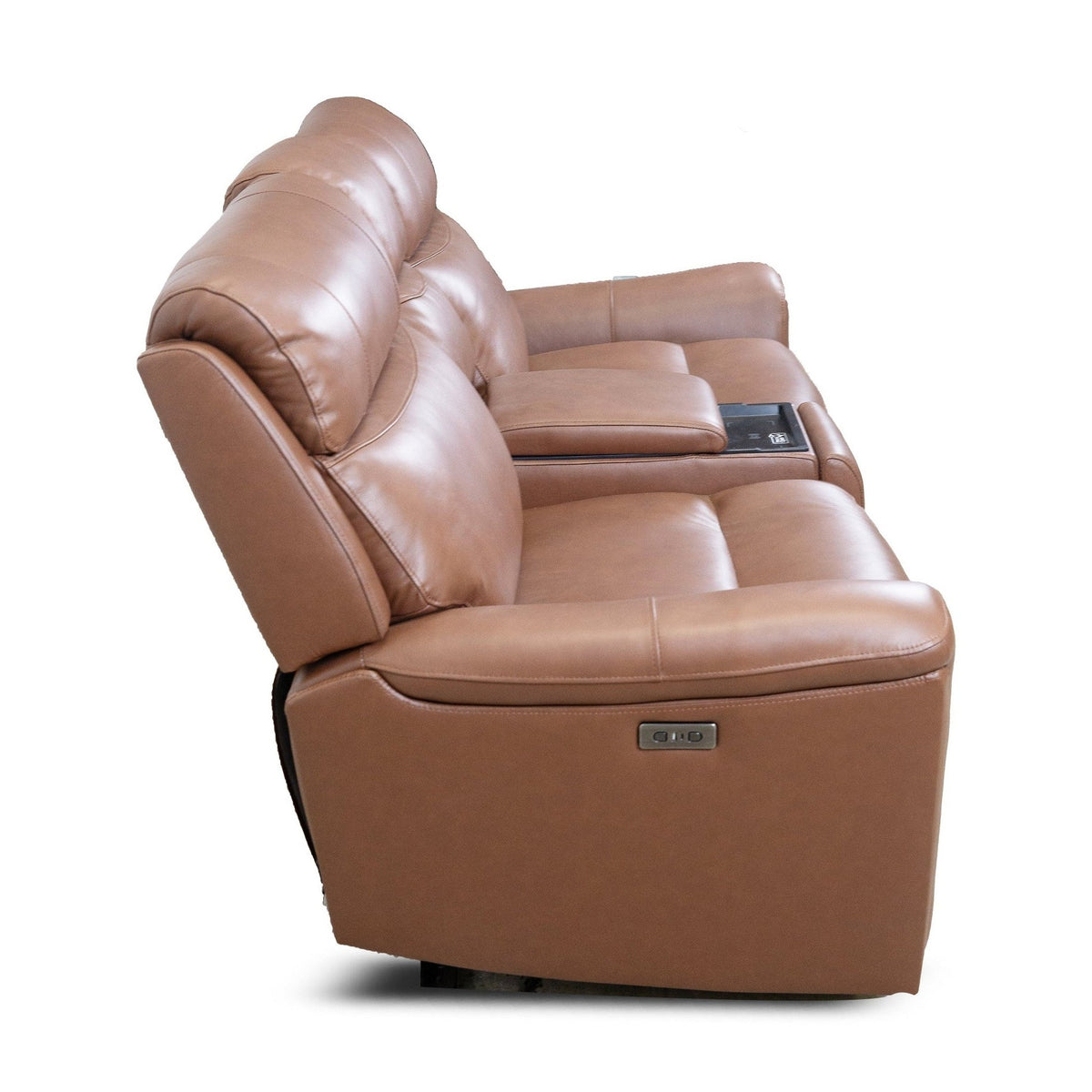 Cavallo Genuine Leather Power Recliner Loveseat with Console- Skyview Edmonton