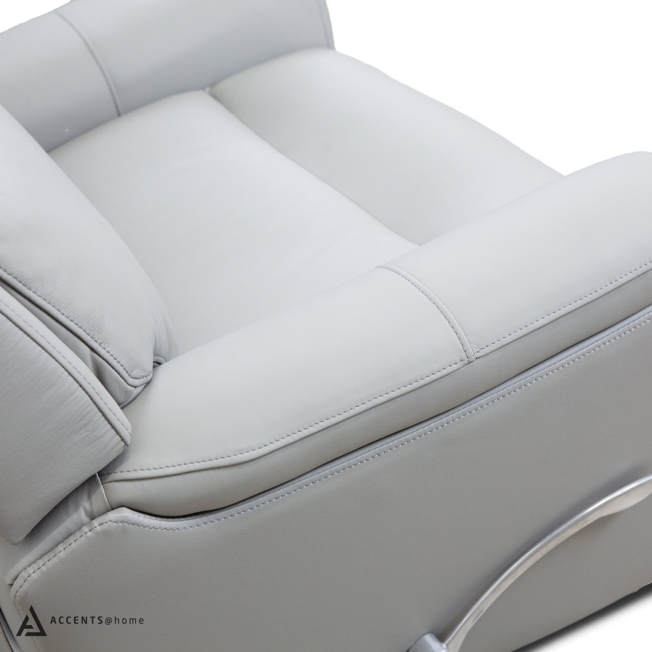 Cavallo Genuine Leather Swivel Manual Recliner Chair