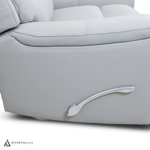 Cavallo Genuine Leather Swivel Manual Recliner Chair