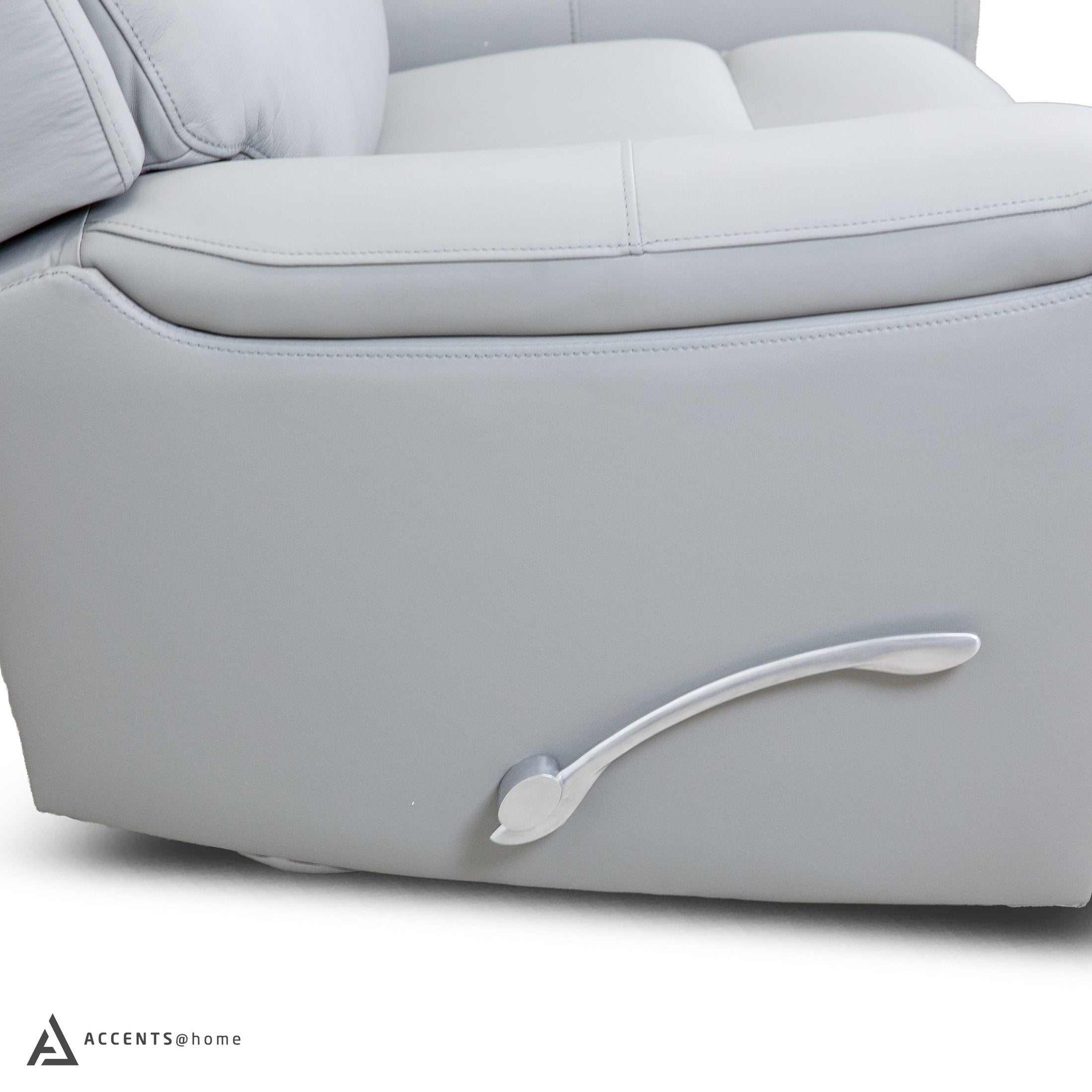 Cavallo Genuine Leather Swivel Manual Recliner Chair