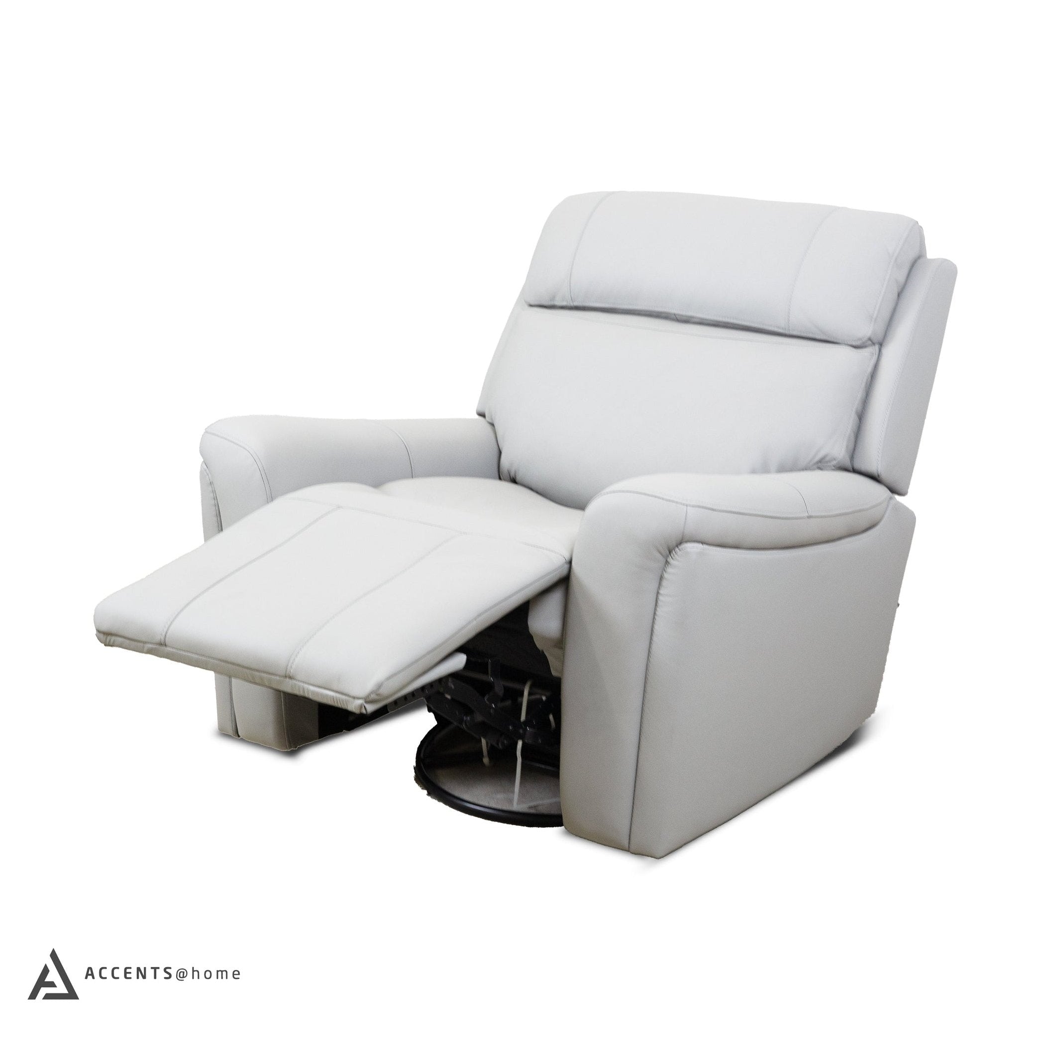 Cavallo Genuine Leather Swivel Manual Recliner Chair