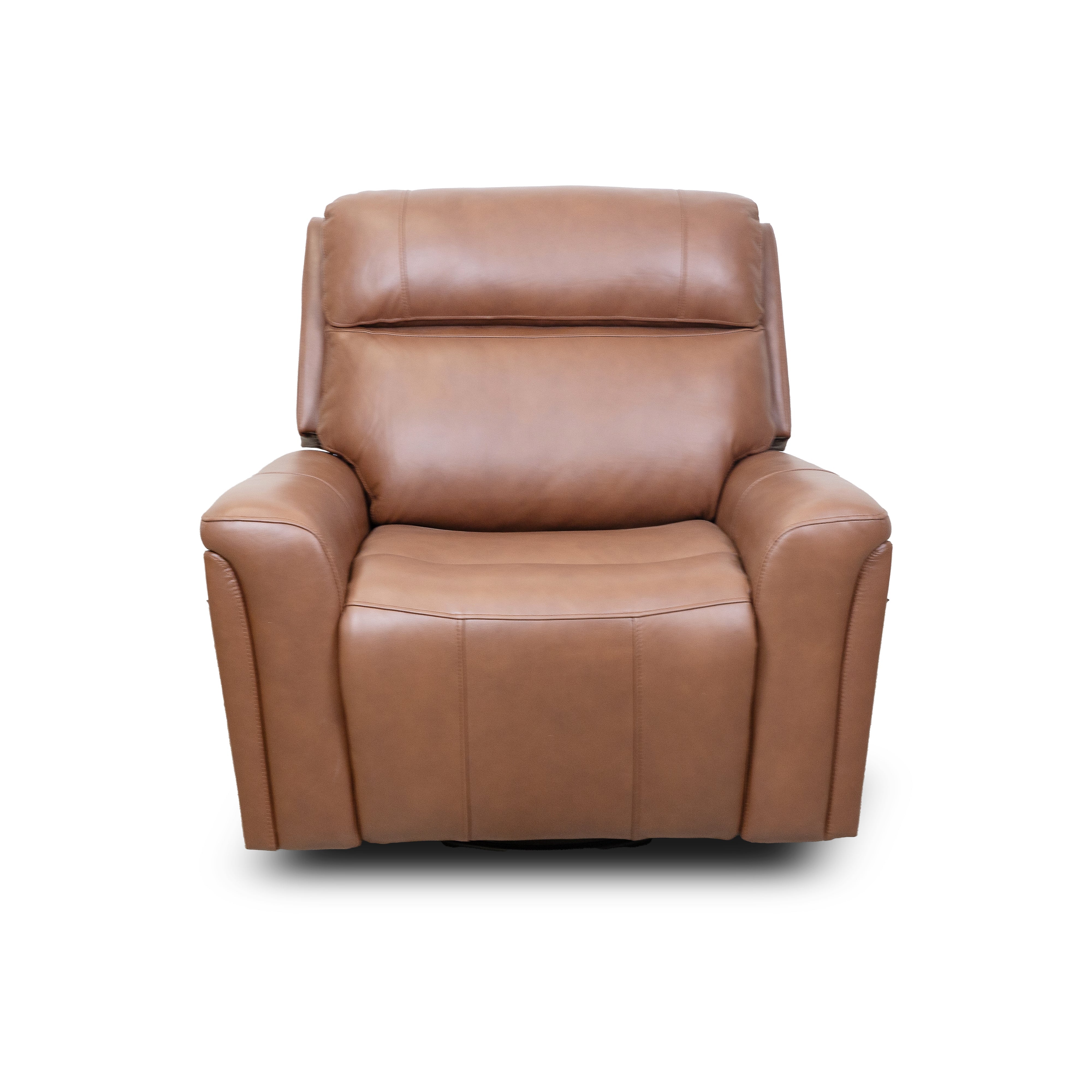 Cavallo Genuine Leather Swivel Manual Recliner Chair