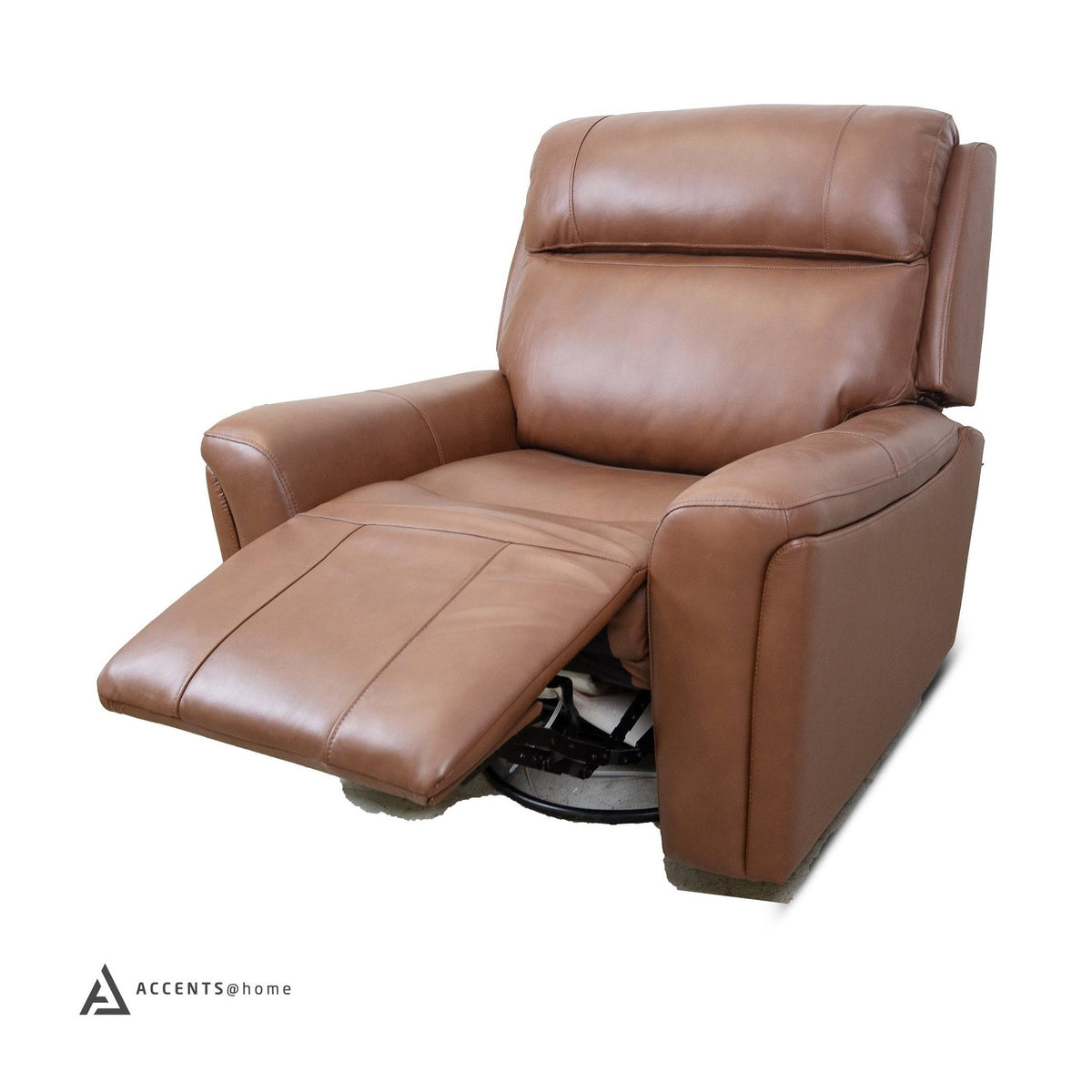 Cavallo Genuine Leather Swivel Manual Recliner Chair - Skyview Edmonton