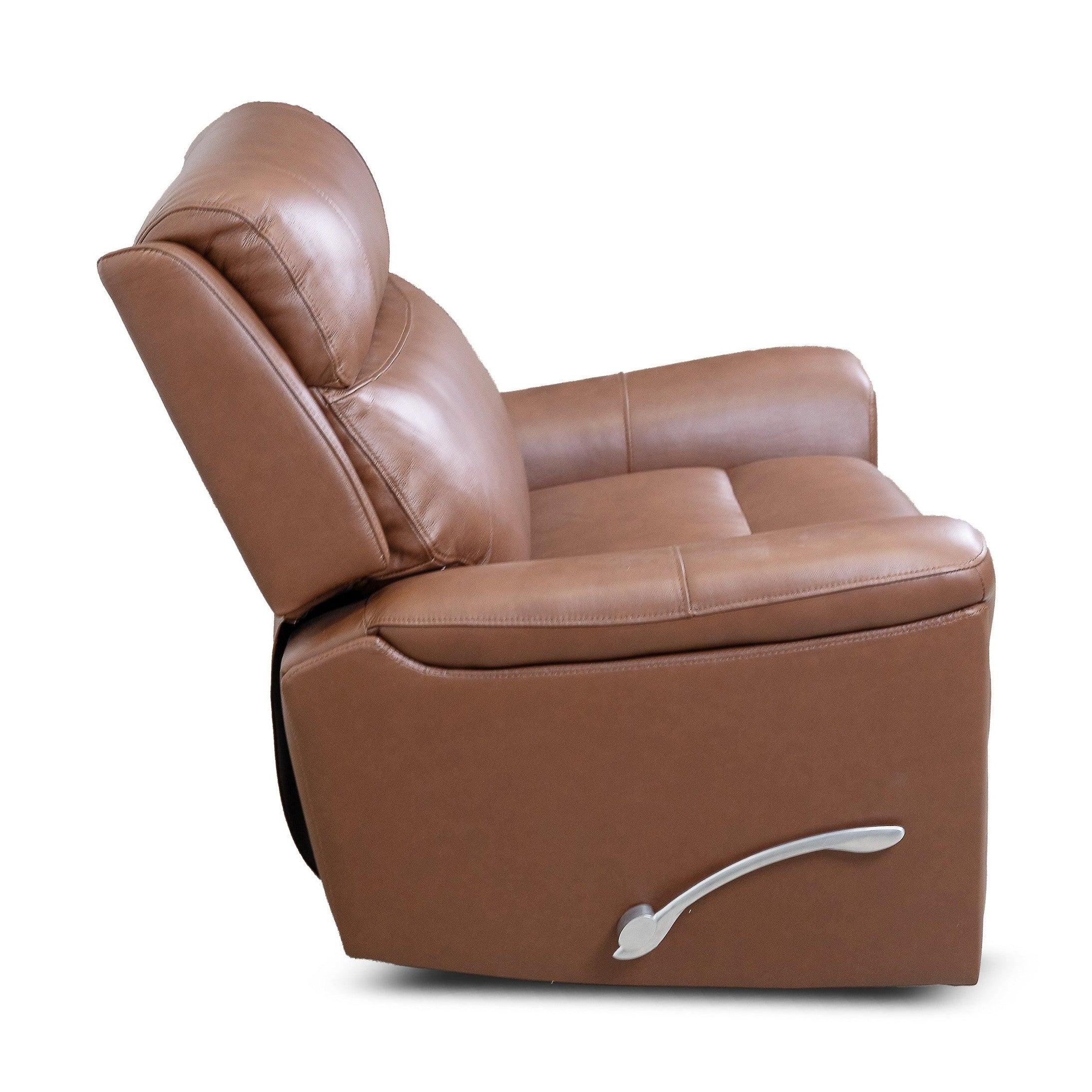 Cavallo Genuine Leather Swivel Manual Recliner Chair