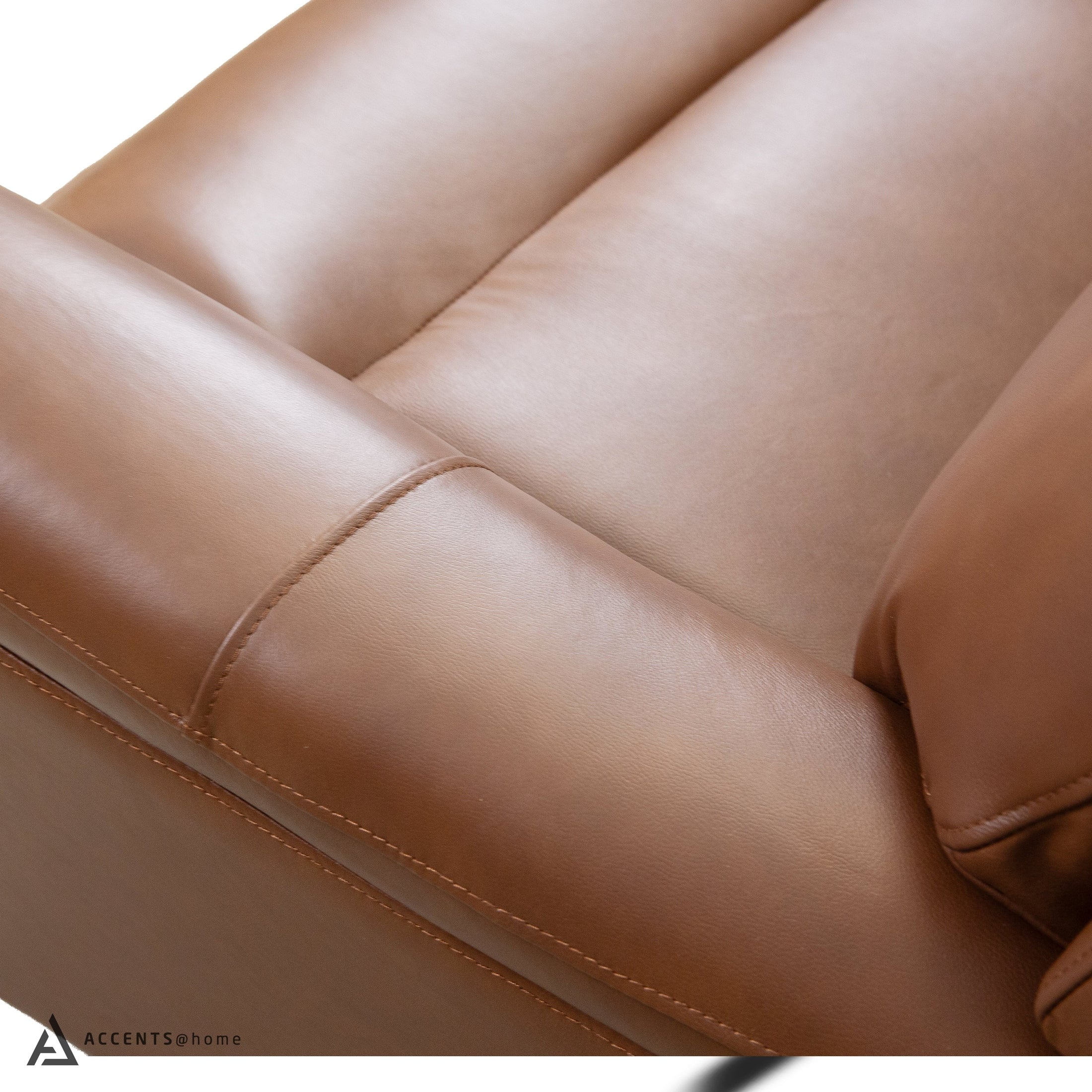 Cavallo Genuine Leather Swivel Manual Recliner Chair