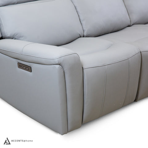 Cavallo Genuine Leather Power Recliner Sofa with Wireless Charger