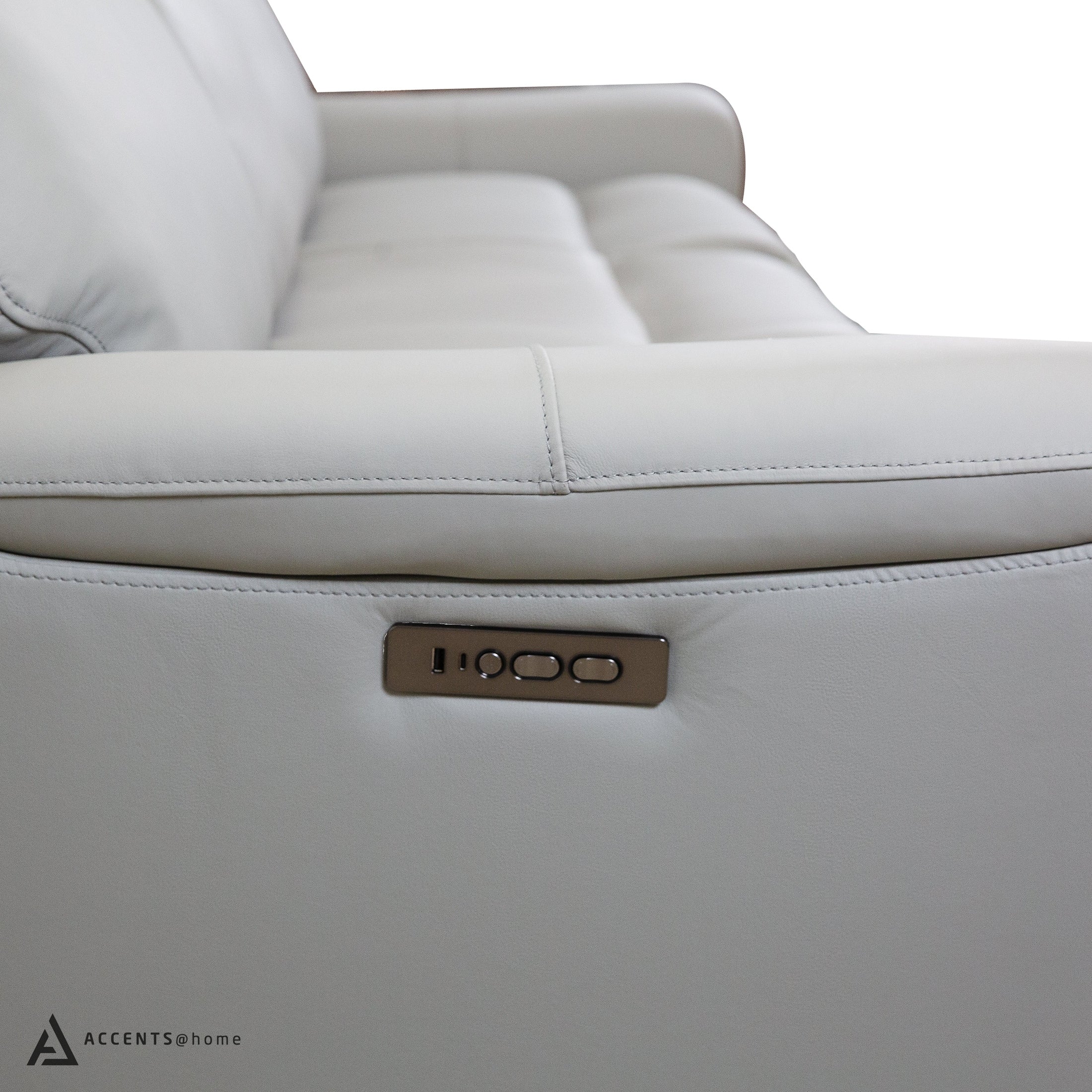 Cavallo Genuine Leather Power Recliner Sofa with Wireless Charger