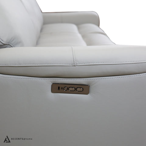 Cavallo Genuine Leather Power Recliner Sofa with Wireless Charger