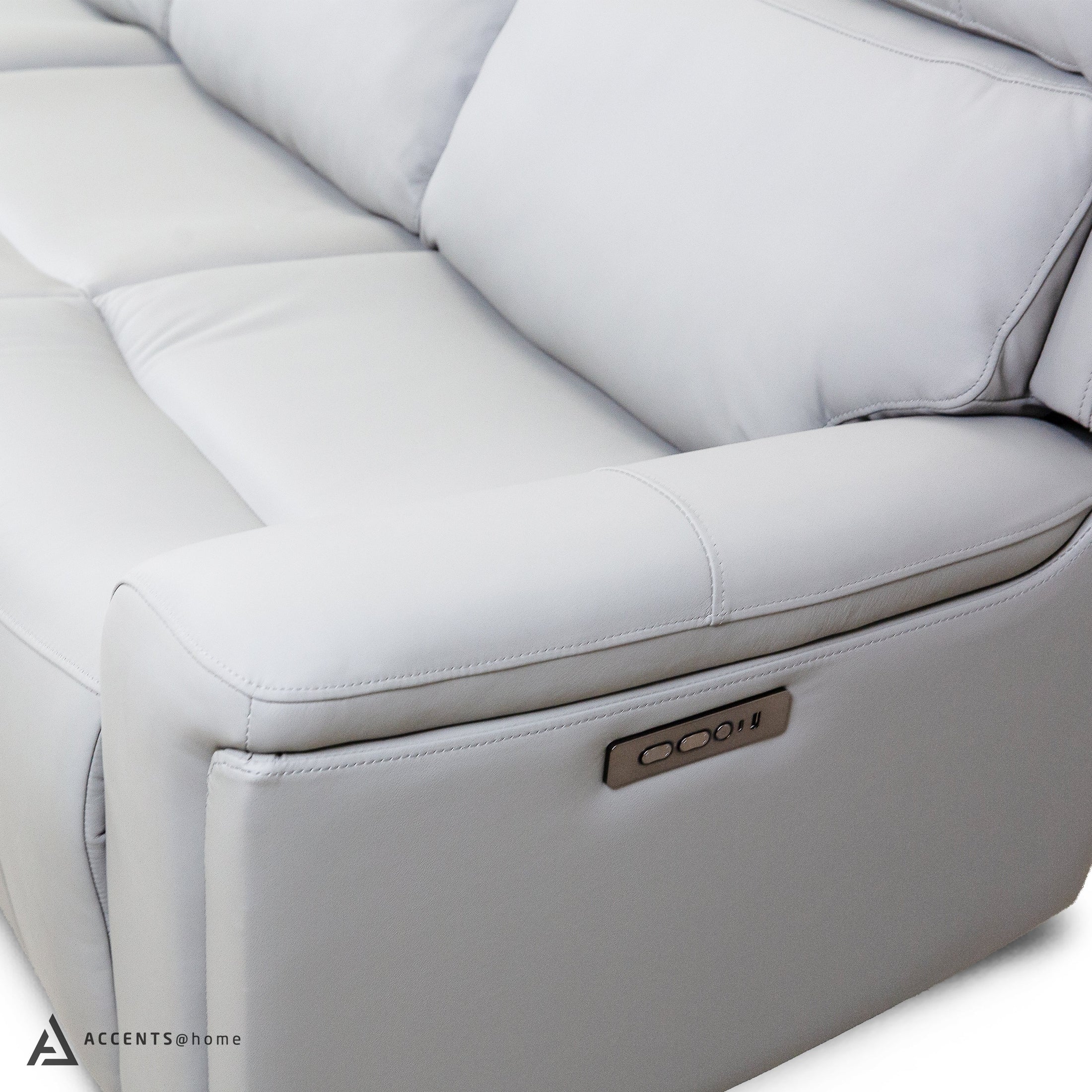 Cavallo Genuine Leather Power Recliner Sofa with Wireless Charger