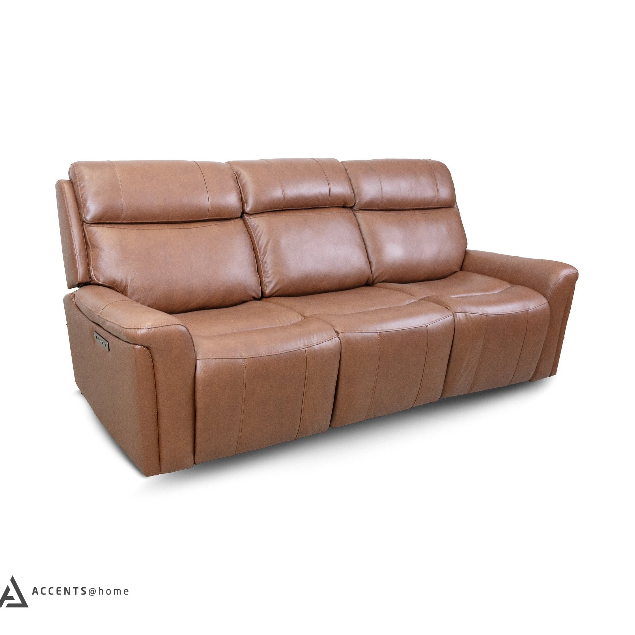 Cavallo Genuine Leather Power Recliner Sofa with Wireless Charger