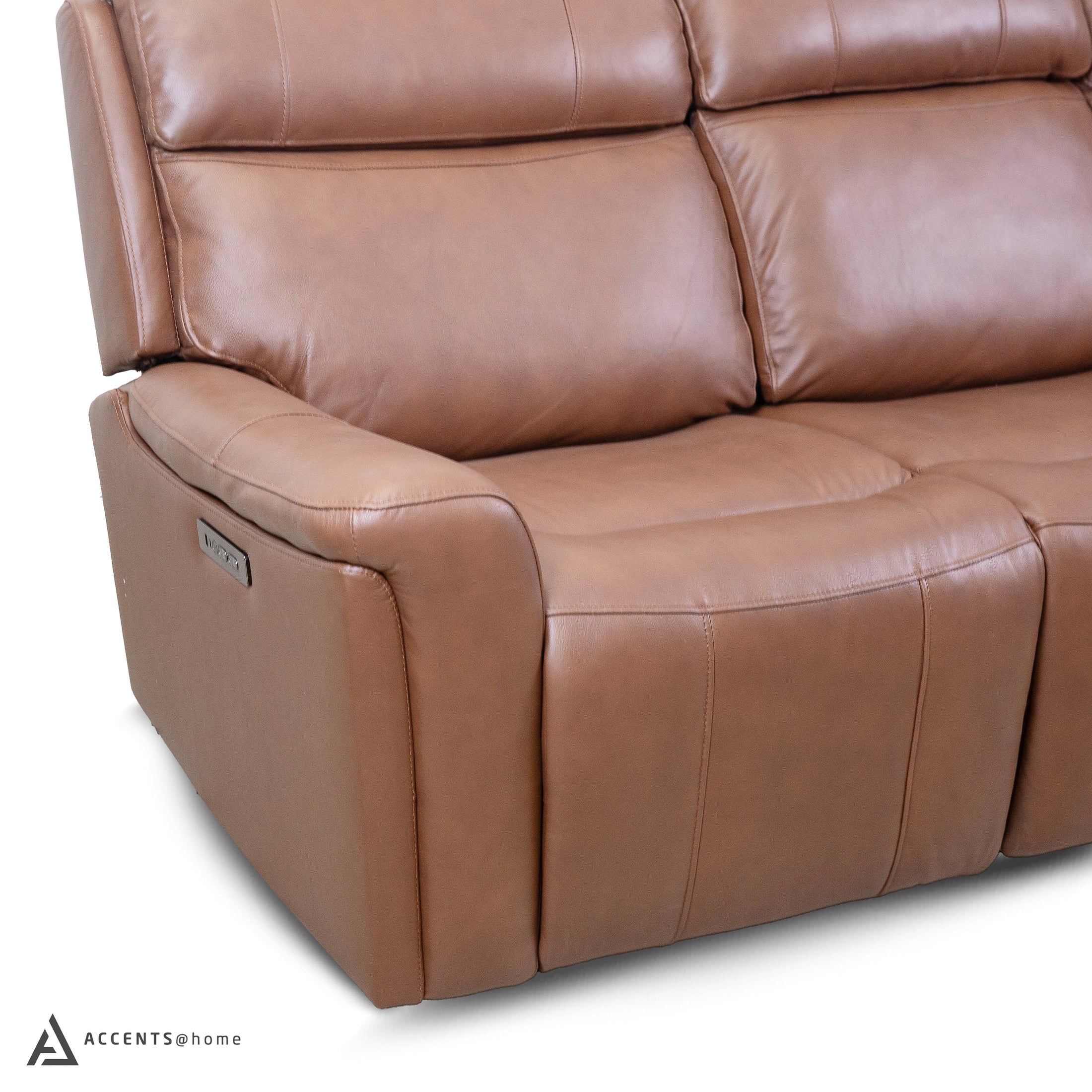 Cavallo Genuine Leather Power Recliner Sofa with Wireless Charger