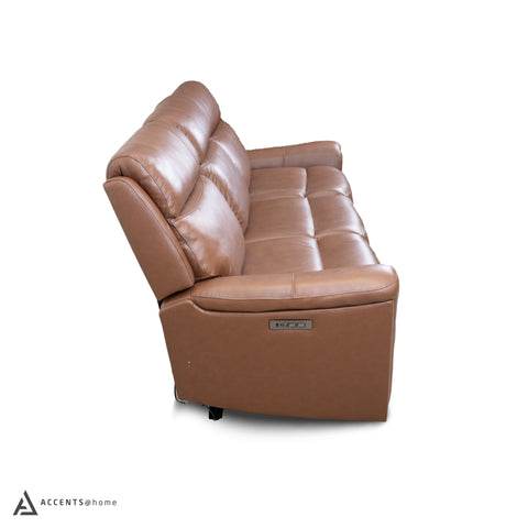 Cavallo Genuine Leather Power Recliner Sofa with Wireless Charger