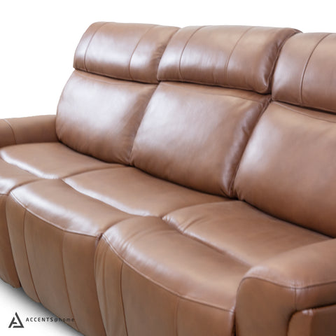 Cavallo Genuine Leather Power Recliner Sofa with Wireless Charger