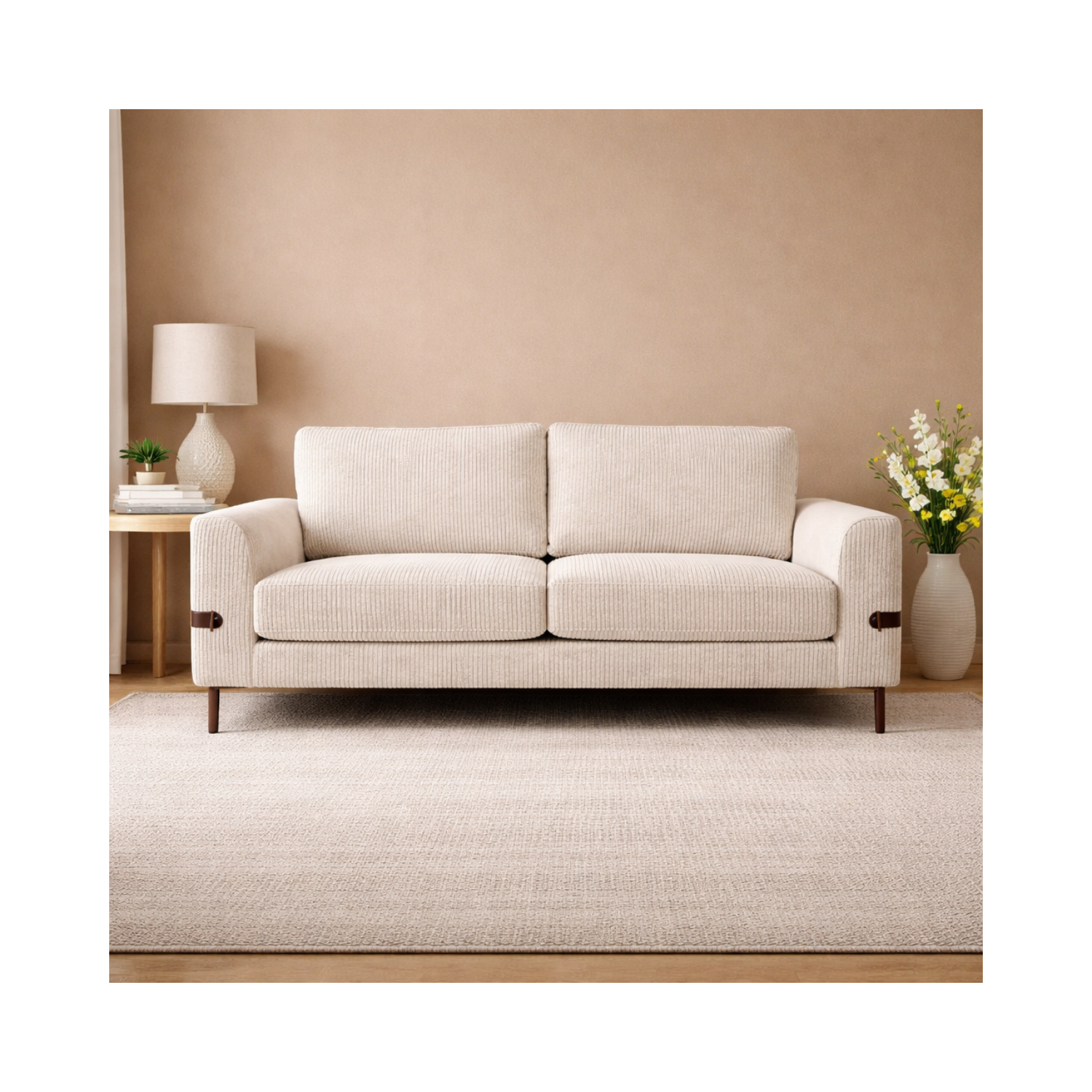 Chadwick Fabric Loveseat - Ivory