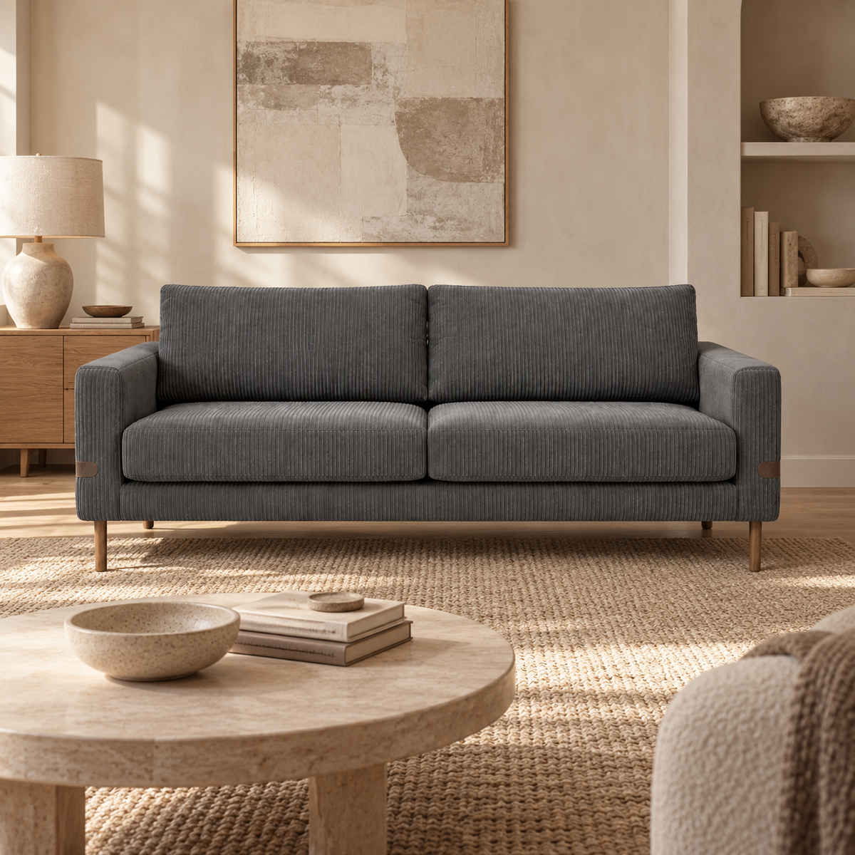 Chadwick Fabric Sofa - Dark Grey