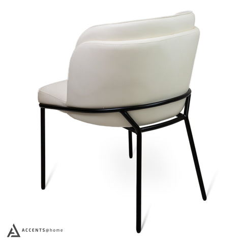 Angelo Faux Leather Dining Chair - White