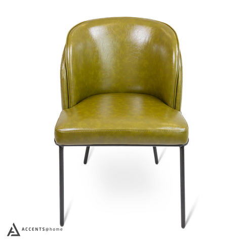 Angelo Faux Leather Dining Chair - Olive