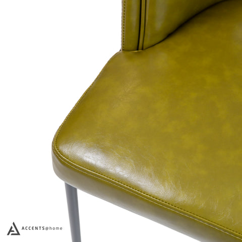 Angelo Faux Leather Dining Chair - Olive