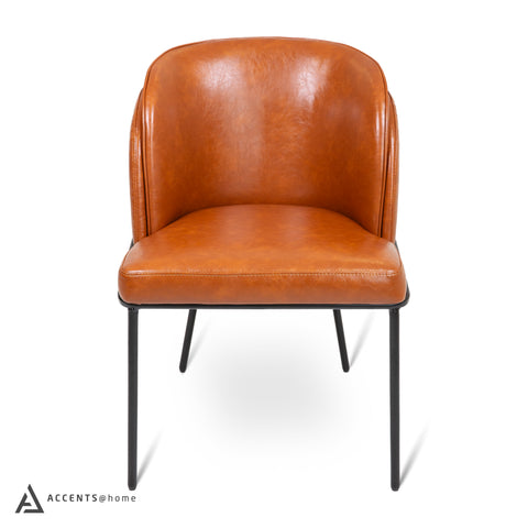 Angelo Faux Leather Dining Chair - Cognac