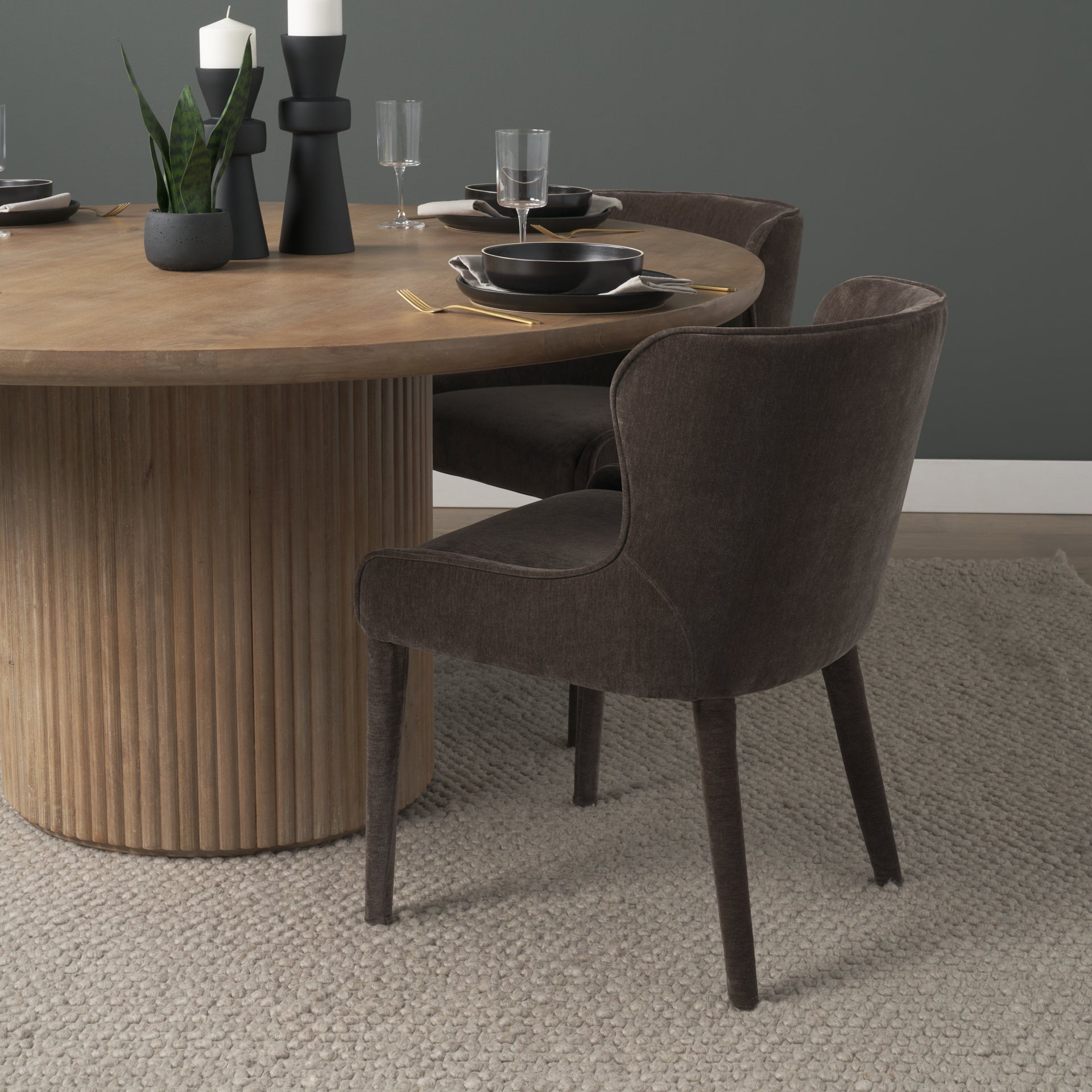 Nolan Slope Chenille Dining Chair