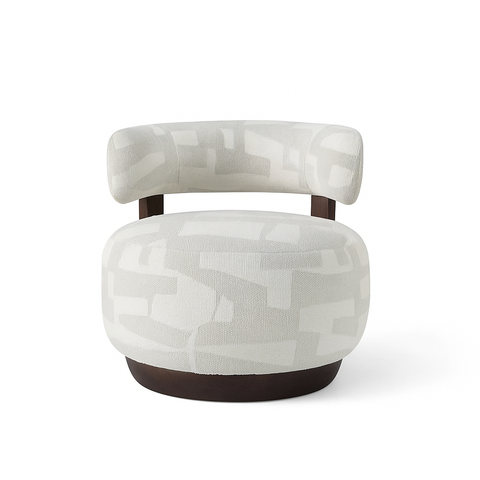 Greta Accent Chair – Soft Textured Fabric & Pine Frame