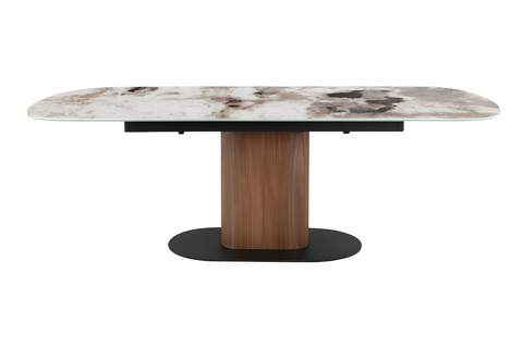 Soren Glossy Ceramic-Top Extension Dining Table