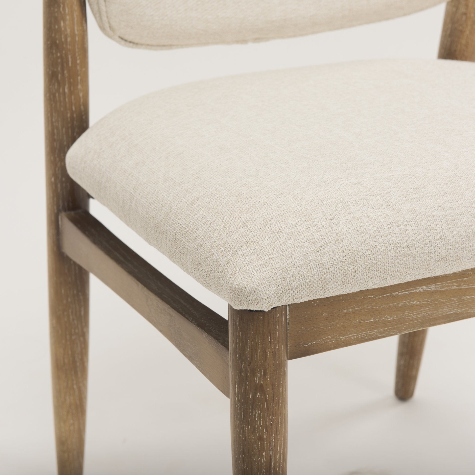 Cline Cream Fabric Upholstered Dining Chair