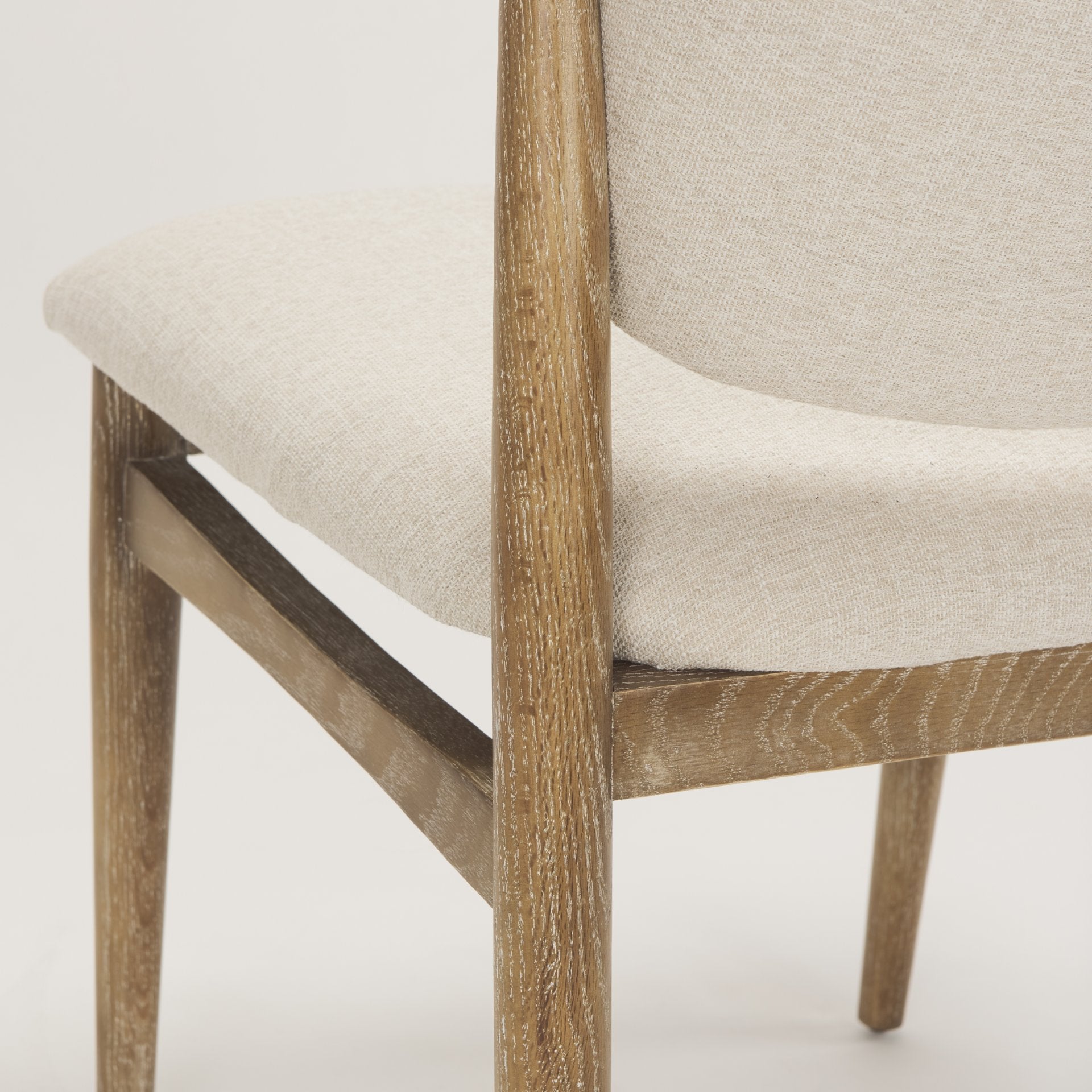 Cline Cream Fabric Upholstered Dining Chair