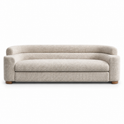 Clio Sculptural Upholstered Sofa – Oatmeal