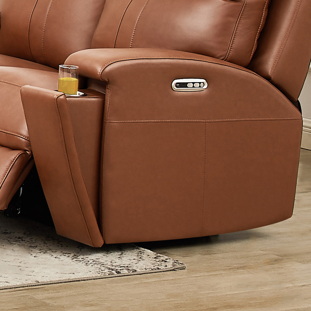 Hanley Zero Gravity Genuine Leather Power Reclining Loveseat