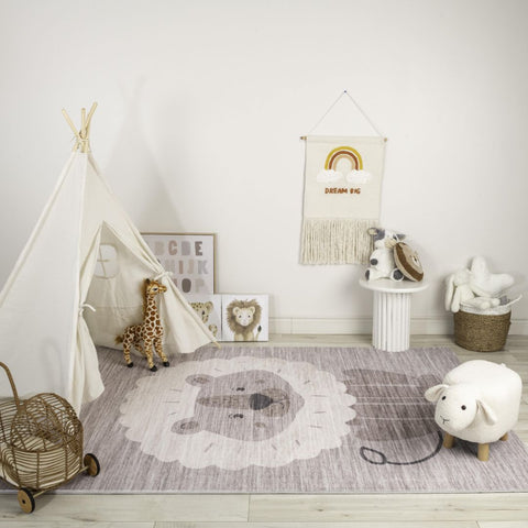 Beige Daisy Floral Elegance Rug